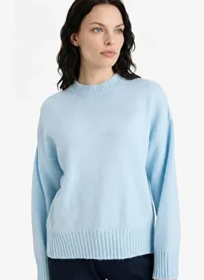 Defacto Oversize Bisiklet Yaka Düşük Omuzlu Basic Triko Kazak