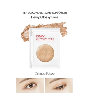 MISSHA Nemli Bitiş ve Işıltılı Görünüm Sunan Göz Farı Dewy Glossy Eyes (Orange Pekoe)