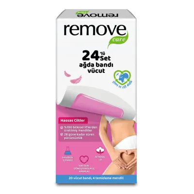 remove Care Hassas Ciltler Sir Ağda Bant 24'lü