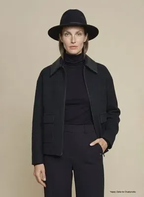Brooks Brothers BBFW26FJC003 Siyah Kadın Ekose Regular Fit Mont