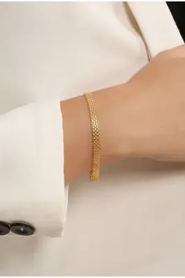 LİNOVE JEWELLERY Gümüş Hasır Model Bileklik 925 Ayar Gümüş Hasır Bileklik. Unisex Model Gümüş Bileklik