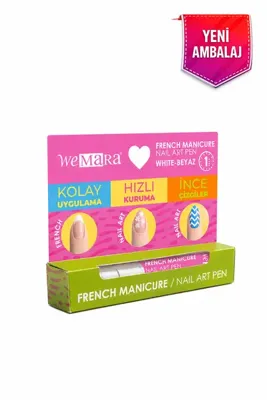 WeMara FRENCH MANIKUR KALEMI BEYAZ