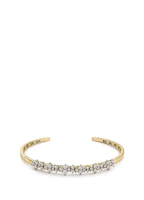 Reis Kuyumculuk Queen Diamond Cuff Bracelet 14 Ayar Altın Kadın Bilezik