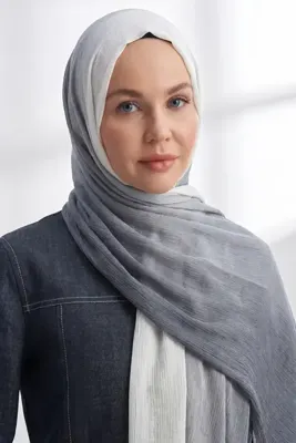 Armanda PURE COMFORT VİSKOZ ŞAL - GRİ-EKRU