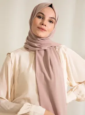 Pure Scarfs Medine İpeği Şal - Taş - Pure Scarfs