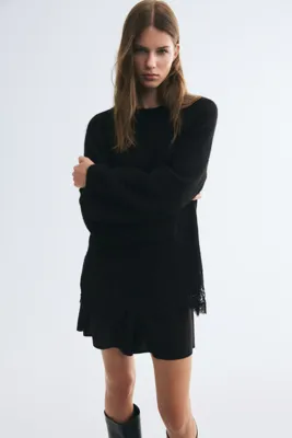 H&M Dantel Şeritli Kazak