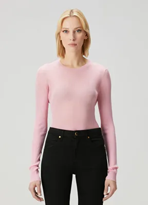 Khaite Mosi Pembe İpek Triko