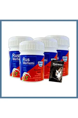 Moda Emre Playboy Blue Rus Merhemi 4 Tane x 50 ml Tüy Dökücü Krem + 1 Armağan Jel MREM