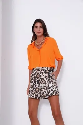 KASHA 24YG055 ŞİFON GÖMLEK