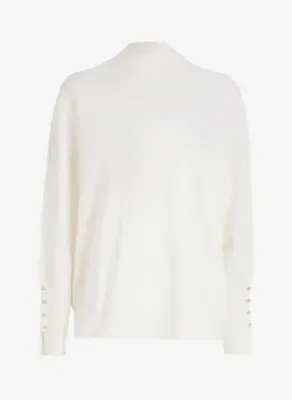 Pierre Cardin Ekru Kadın Yarım Balıkçı Slim Fit Düz Kazak FORGES