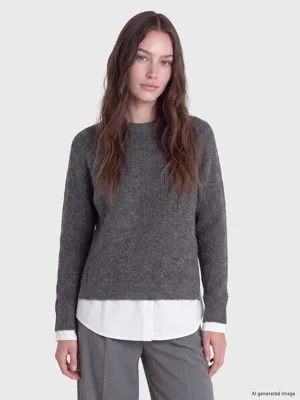 LCW Modest Bisiklet Yaka Kadın Triko Tunik