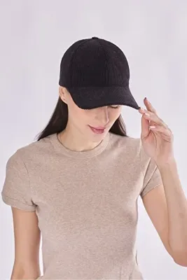 sapkamania Unisex Fitilli Kadife Beyzbol Şapkası – Ayarlanabilir Kep | 6 Renk Seçeneği