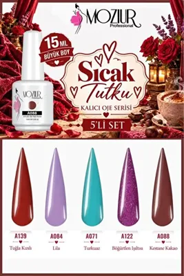 MOZIUR Sıcak Tutku Kalıcı Oje Serisi 15ml Büyük Boy