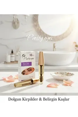 pretty eyes Kaş & Kirpik Bakım Serumu, Keratin, E Vitamini Ve Doğal Yağ Içerikli 20 ml ( 10ml + 10 ml ) Onarıcı