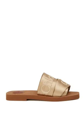 chloe Sabot Woody Gold Kadın Terlik