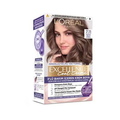 L'Oréal Paris Cool Creme Saç Boyası - 7.11 Ekstra Küllü Kumral
