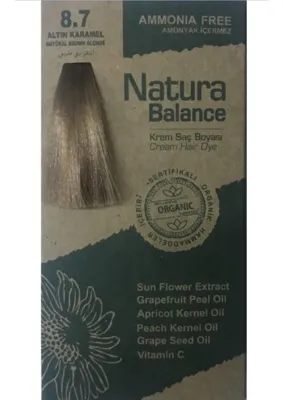 Natura Balance Organıc Saç Boyası 8.7 Altın Karamel
