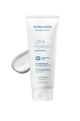 MISSHA 10 Çeşit Hyalüronik Asit İçeren Makyaj Temizleme Kremi200ml Super Aqua Ultra Hyalron Cleansing Cream