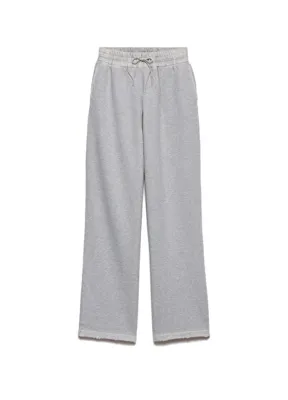 Prada Gri Pamuklu Polar Kadın Jogger Pantolon