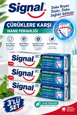 LYRA Bags & Accessories Signal Diş Macunu 3lü Set