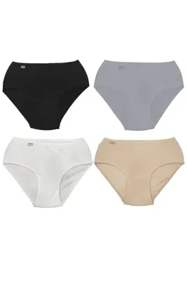 Tutku 922 Ribana Kadın Bato Külot 8li XL Beyaz-Gri-Siyah-Ten