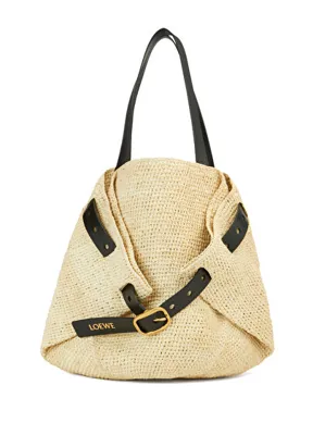 Loewe Punch Hole Medium Naturel Kadın Rafya Çanta