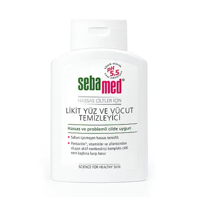 Sebamed Likid Yüz ve Vücut Temizleyici Kuru ve Hassas Ciltler 200 ml