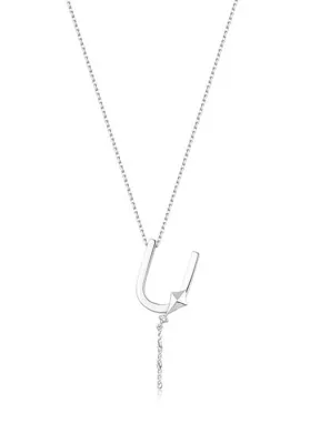 Bendis Design Deniz U Harfi Silver 925 Ayar Gümüş Kadın Kolye