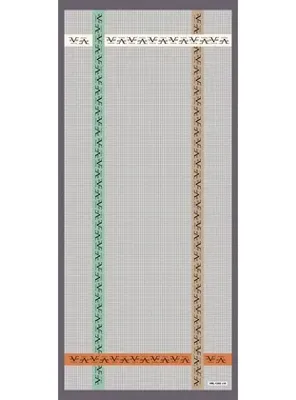 19v69 ITALIA Logolu Desen Pavia Seri Şal Askısı ile Birlikte 90X200 cm Gri