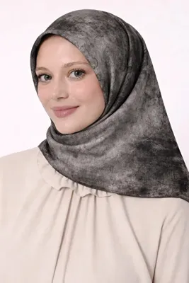 Levidor Tensel Eşarp Batik Desen Siyah