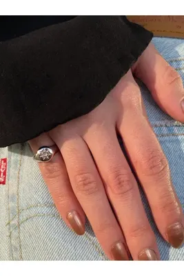 h&b design jewel 925 Ayar Gümüş Silver Güneş Serçe Parmak Yüzüğü