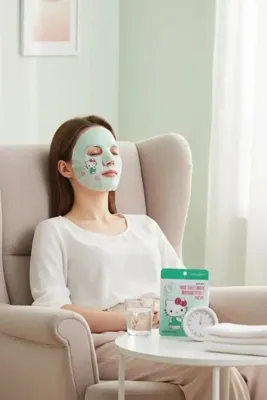 SANRIO Lisanslı Hello Kitty Nemlendirici Desenli Yüz Maskesi – Sevimli ve Pratik Bakım