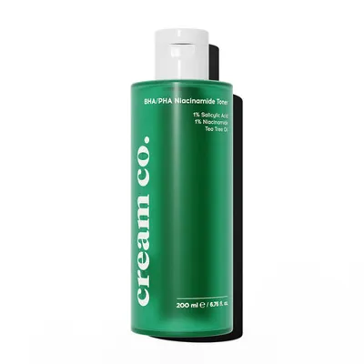 Cream Co. Akne Karşıtı Gözenek Sıkılaştırıcı BHA PHA Niacinamide Tonik | Arındırıcı | Salisilik Asit | 200ML