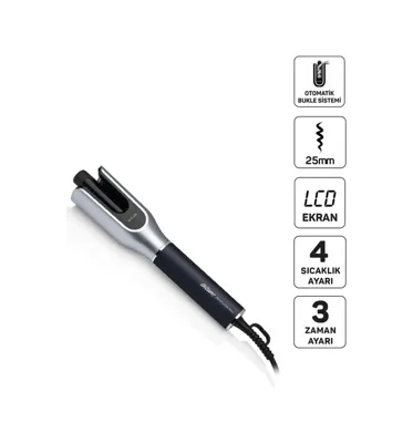 Syncticaret Ar5171 Revolution Pro Otomatik Bukle Ve Saç Maşası 25 Mm Seramik Lcd Ekran Siyah