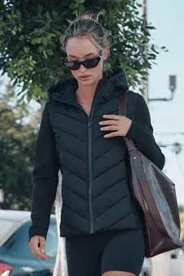 PRİFALDİ TURQUAZ STYLE ZRA Model Range Rover Mom Kontrast Şişme Mont Ceket Kadın Astarlı