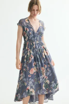 H&M Büzgülü ve Kep Kollu Elbise