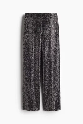 H&M İşlemeli Düz Kesim Pantolon
