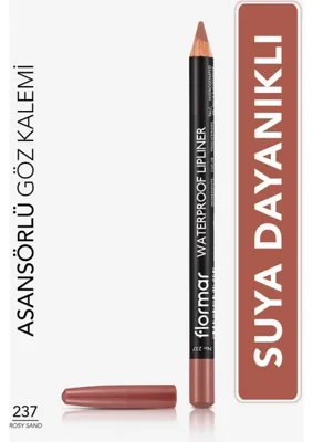 Flormar Waterproof Lipliner - Suya Dayanıklı Dudak Kalemi No:237 Rosy Sand 1.14 g 8690604567508
