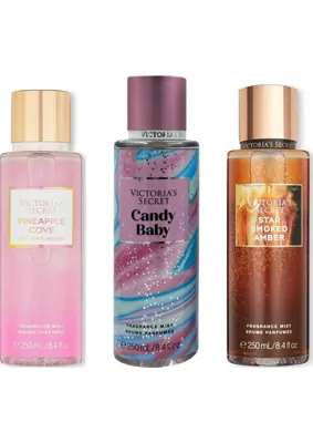 Victoria's Secret 3'lü Vücut Spreyi Seti - Candy Baby + Pineapple Cove + Star Smoked Amber (3 x 250 Ml)
