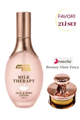 Nascita Bronzy Glow Fondöten Fırçası + Softto Plus MILK THERAPY YÜZ&VÜCUT LOSYONU 120 ML SHEA BUTTER SÜT PRO
