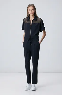 Network Siyah Modal Karışımlı Straight Fit Eşofman Altı