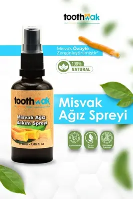 Toothwak Misvak Ağız Spreyi - Alkolsüz Ağız Kokusu Önleyici Nane Aromalı Ağız Spreyi