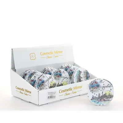 mikudesign Taşlı İstanbul Tasarımı El Aynası İnce