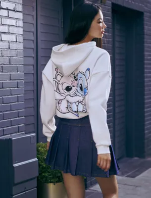 Koton Disney Oversize Sweatshirt Kapüşonlu Arkası Baskılı Şardonlu Lisanslı