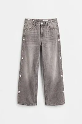 LEFTIES KADIN Yıldız işlemeli baggy jean