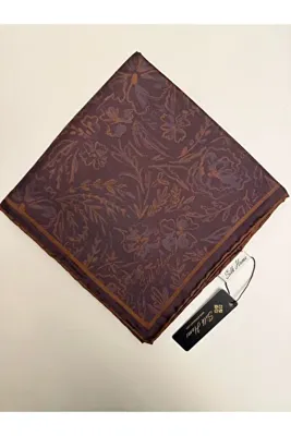 Silk Home Firuze Desen Twill İpek Eşarp