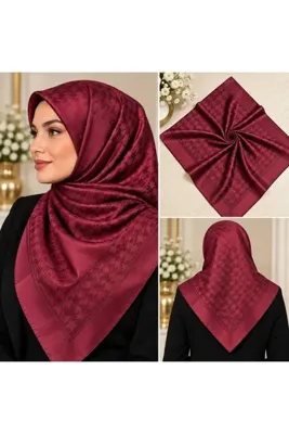 Genel Markalar bordo jakar eşarp