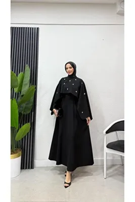 BRN IŞIK TESETTÜR Hümeyra Taşlı Tesettür Elbise