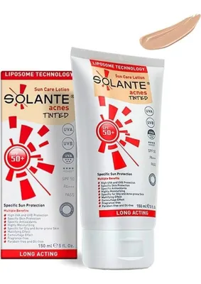Zemira Solante 150ML Acnes Tinted SPF50 Losyon 1 Paket