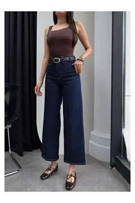 ESRAHELVACI Kemerli Geniş Paça Jean